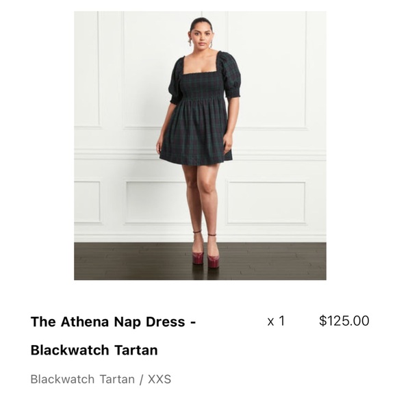 Hillhouse Athena Nap Dress - Blackwatch Tartan - Size XXS - Picture 5 of 6